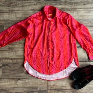 Vilagallo Women's Red and Pink Blouse